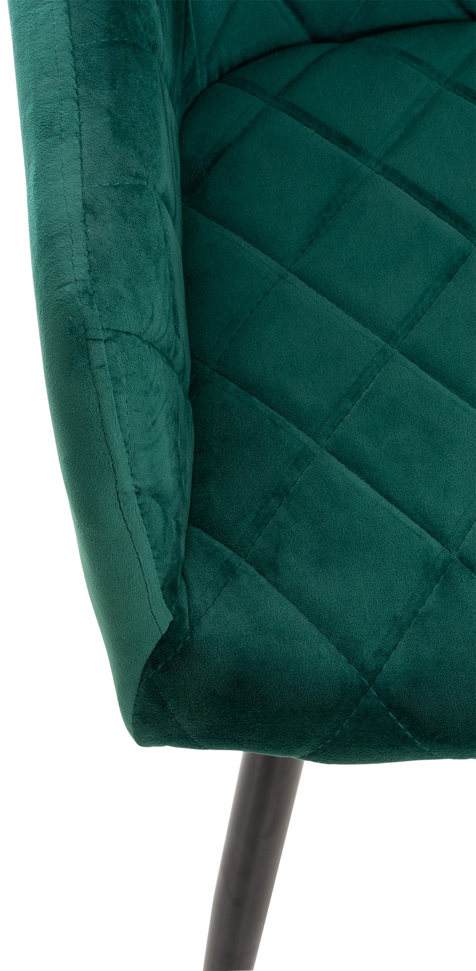 Set van 2 eetkamerstoelen Shila groen,Fluweel grün