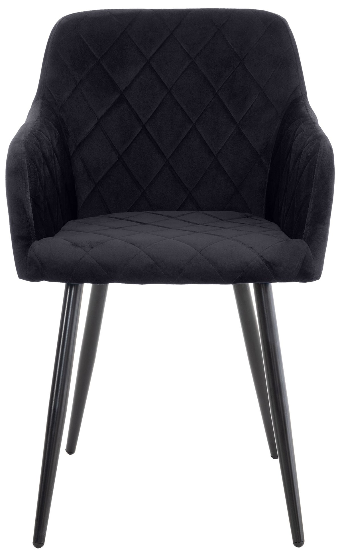 Set van 2 eetkamerstoelen Shila zwart,Fluweel schwarz