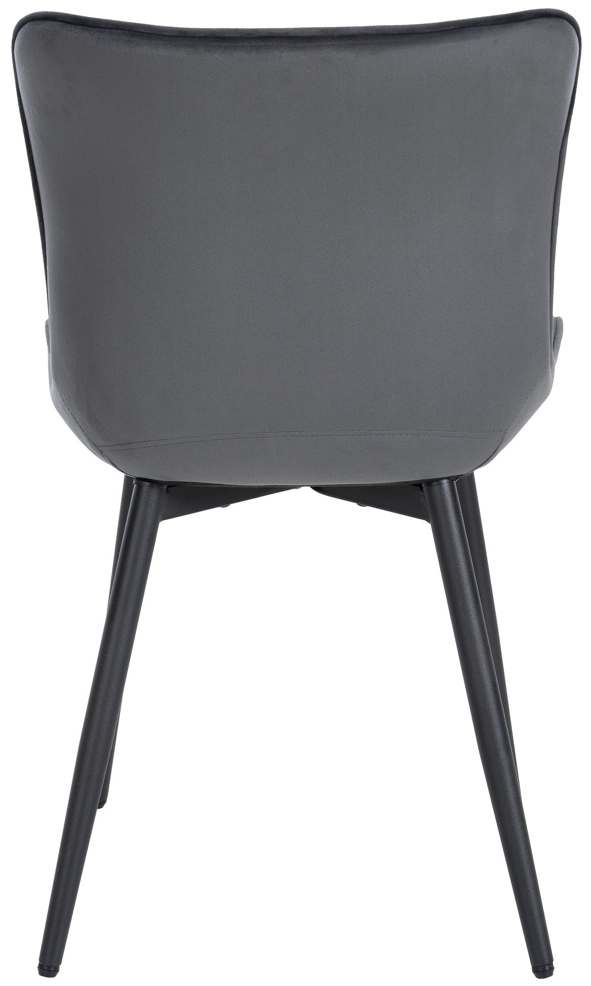 Set van 2 eetkamerstoelen Largo donkergrijs,Fluweel dunkelgrau