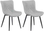 Set van 2 eetkamerstoelen Brady grijs,Kunstleer grau