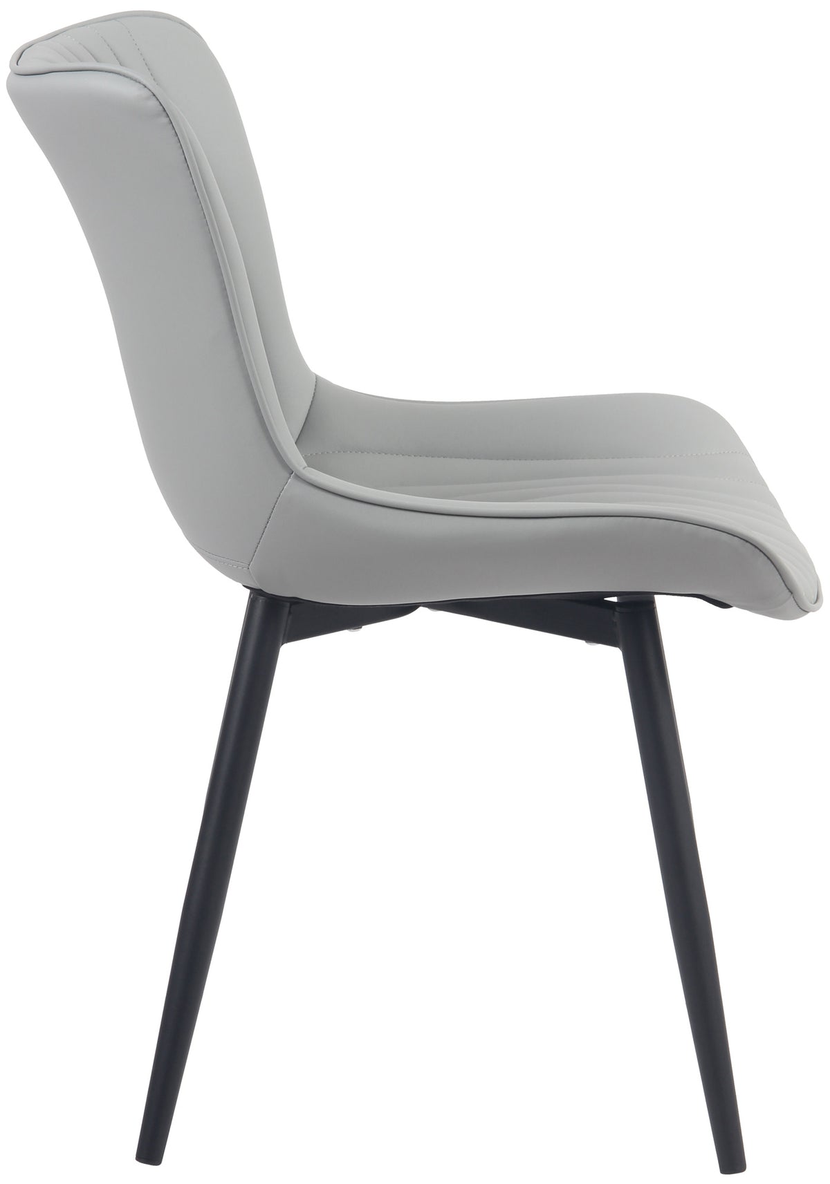 Set van 2 eetkamerstoelen Brady grijs,Kunstleer grau
