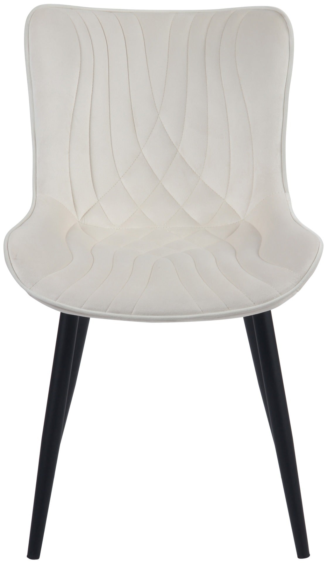 Set van 2 eetkamerstoelen Brady creme,Fluweel creme