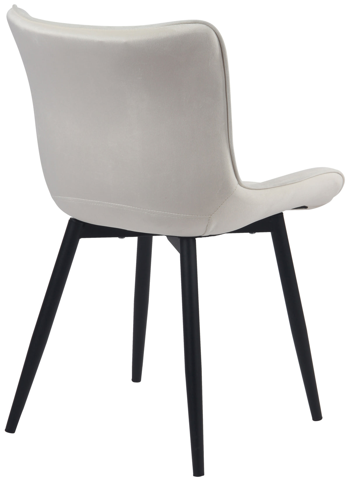 Set van 2 eetkamerstoelen Brady creme,Fluweel creme
