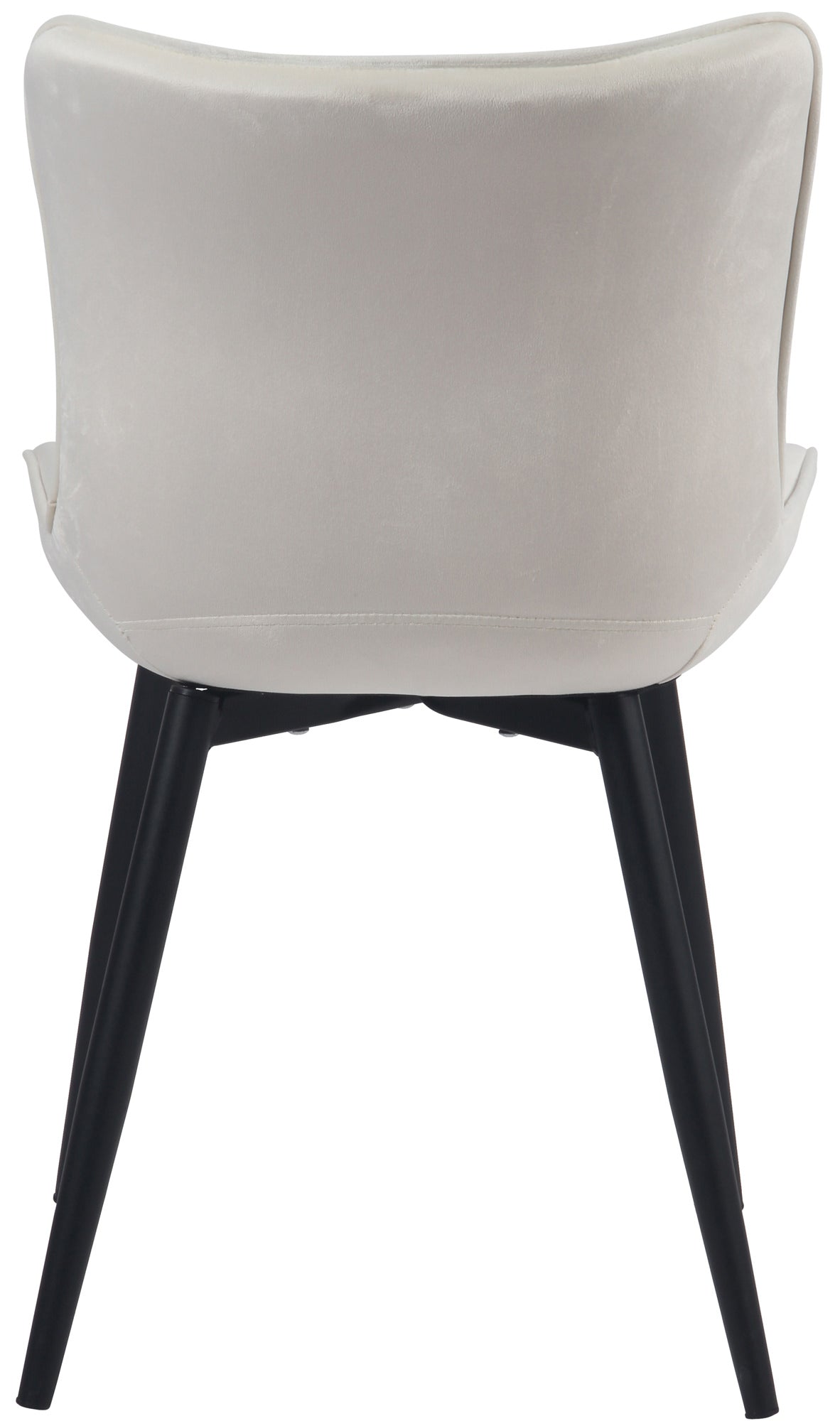 Set van 2 eetkamerstoelen Brady creme,Fluweel creme