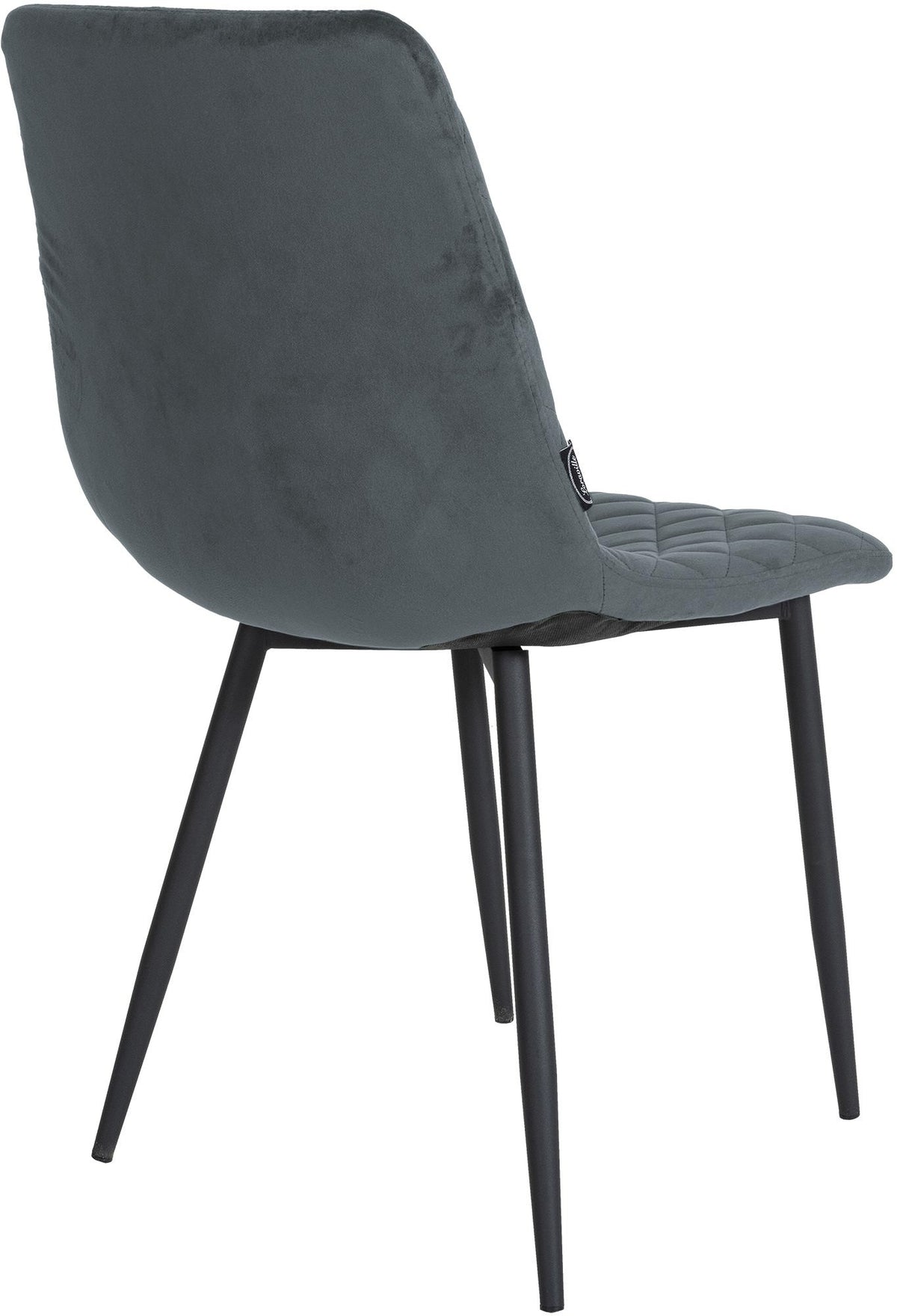 Set van 4 stoelen Telde Fluweel donkergrijs dunkelgrau