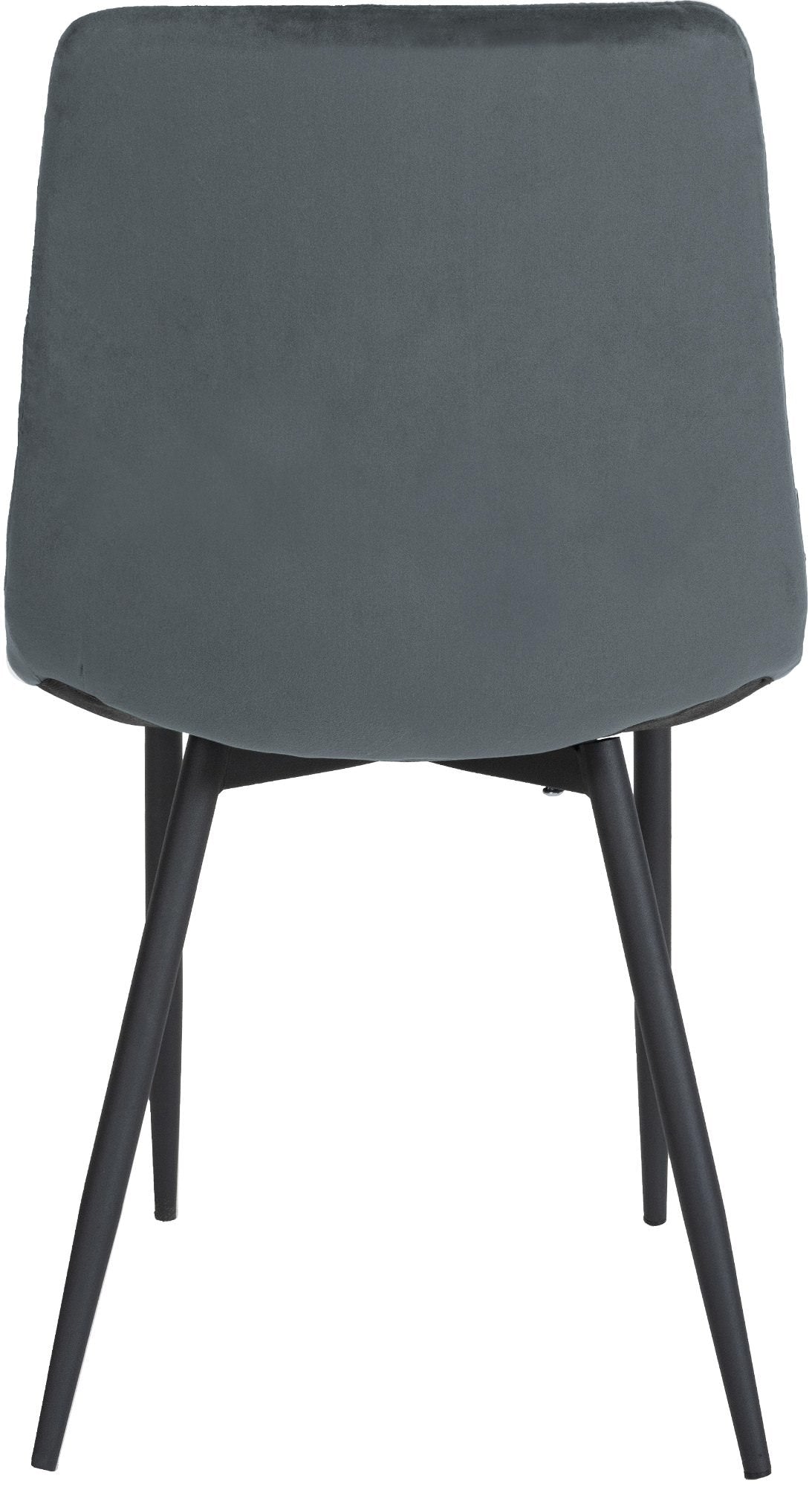 Set van 4 stoelen Telde Fluweel donkergrijs dunkelgrau