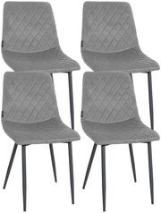 Set van 4 stoelen Telde Fluweel grijs grau