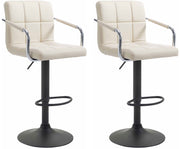 Set van 2 Barkrukken Lucy creme,zwart creme
