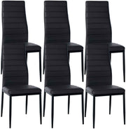 Set van 6 eetkamerstoelen Mayfair zwart,Kunstleer schwarz