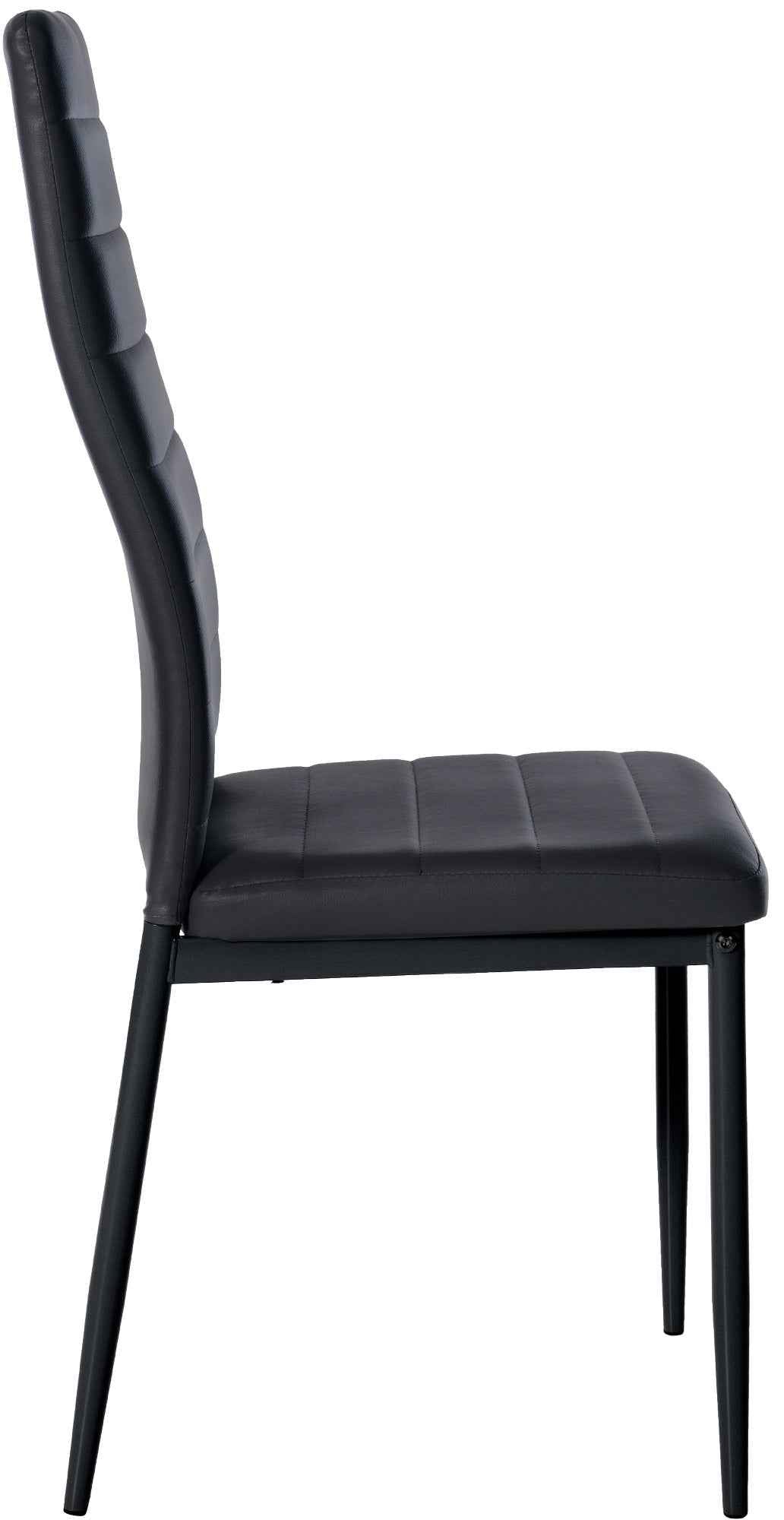 Set van 4 eetkamerstoelen Mayfair zwart,Kunstleer schwarz