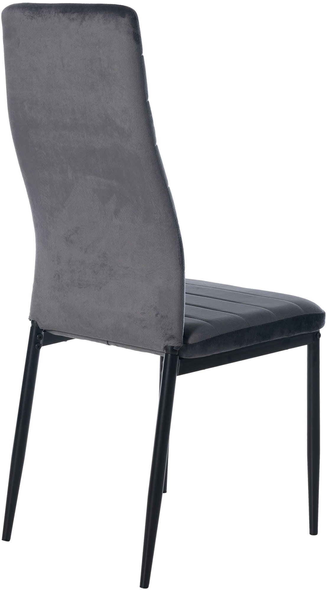 Set van 4 eetkamerstoelen Mayfair grijs,Fluweel grau