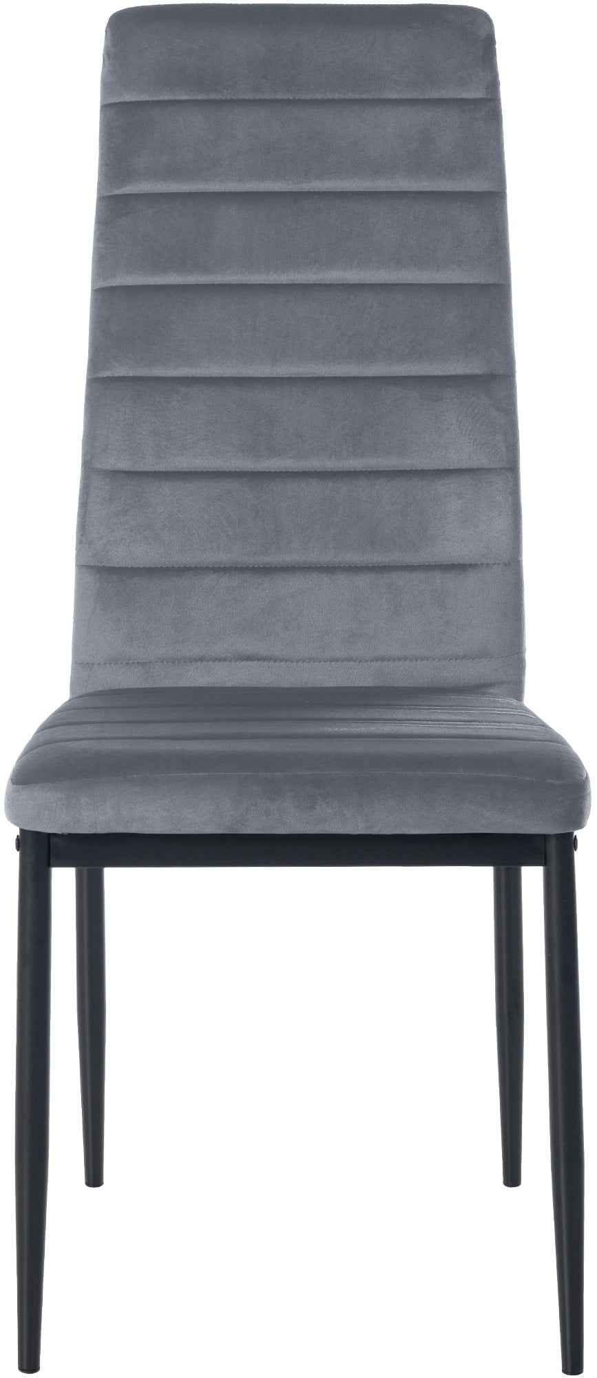 Set van 4 eetkamerstoelen Mayfair licht grijs,Fluweel hellgrau