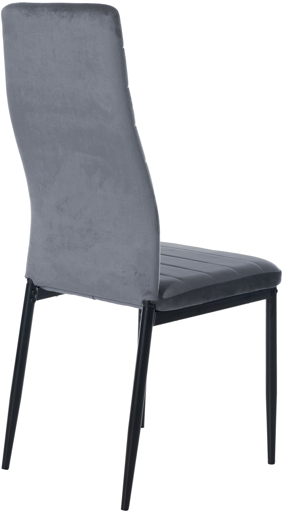 Set van 4 eetkamerstoelen Mayfair licht grijs,Fluweel hellgrau