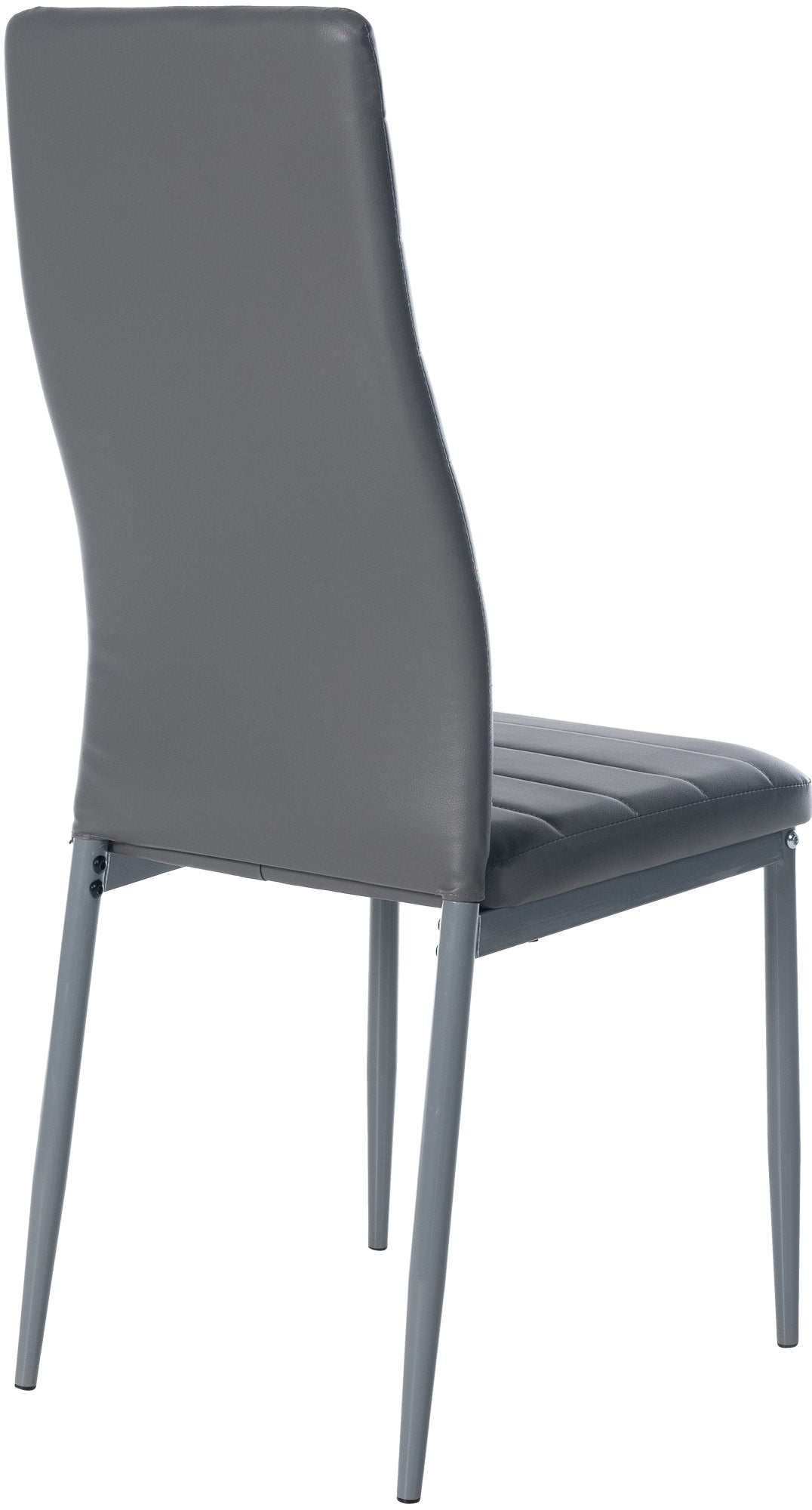 Set van 6 eetkamerstoelen Mayfair grijs,Kunstleer grau