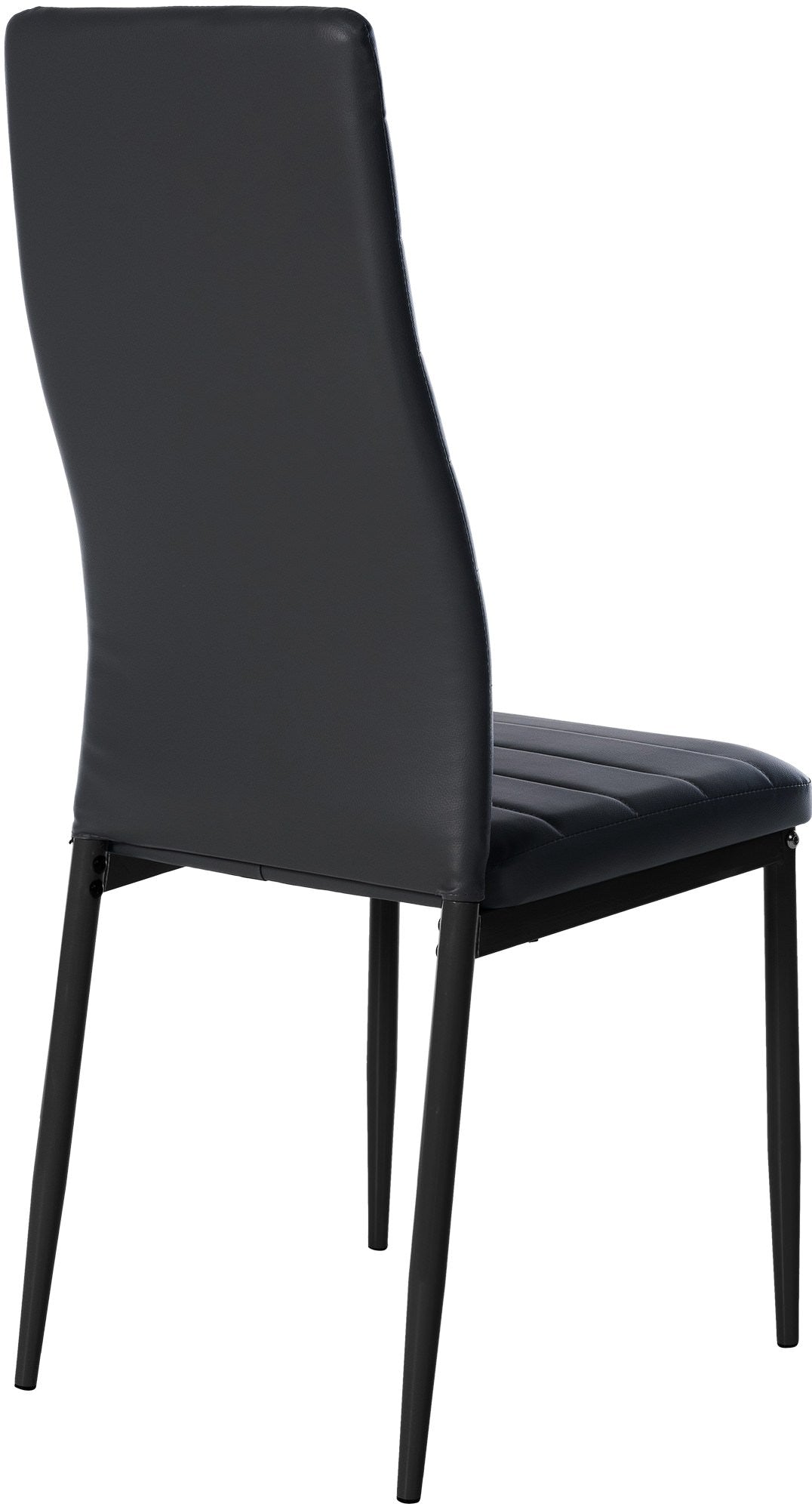 Set van 6 eetkamerstoelen Mayfair zwart,Kunstleer schwarz