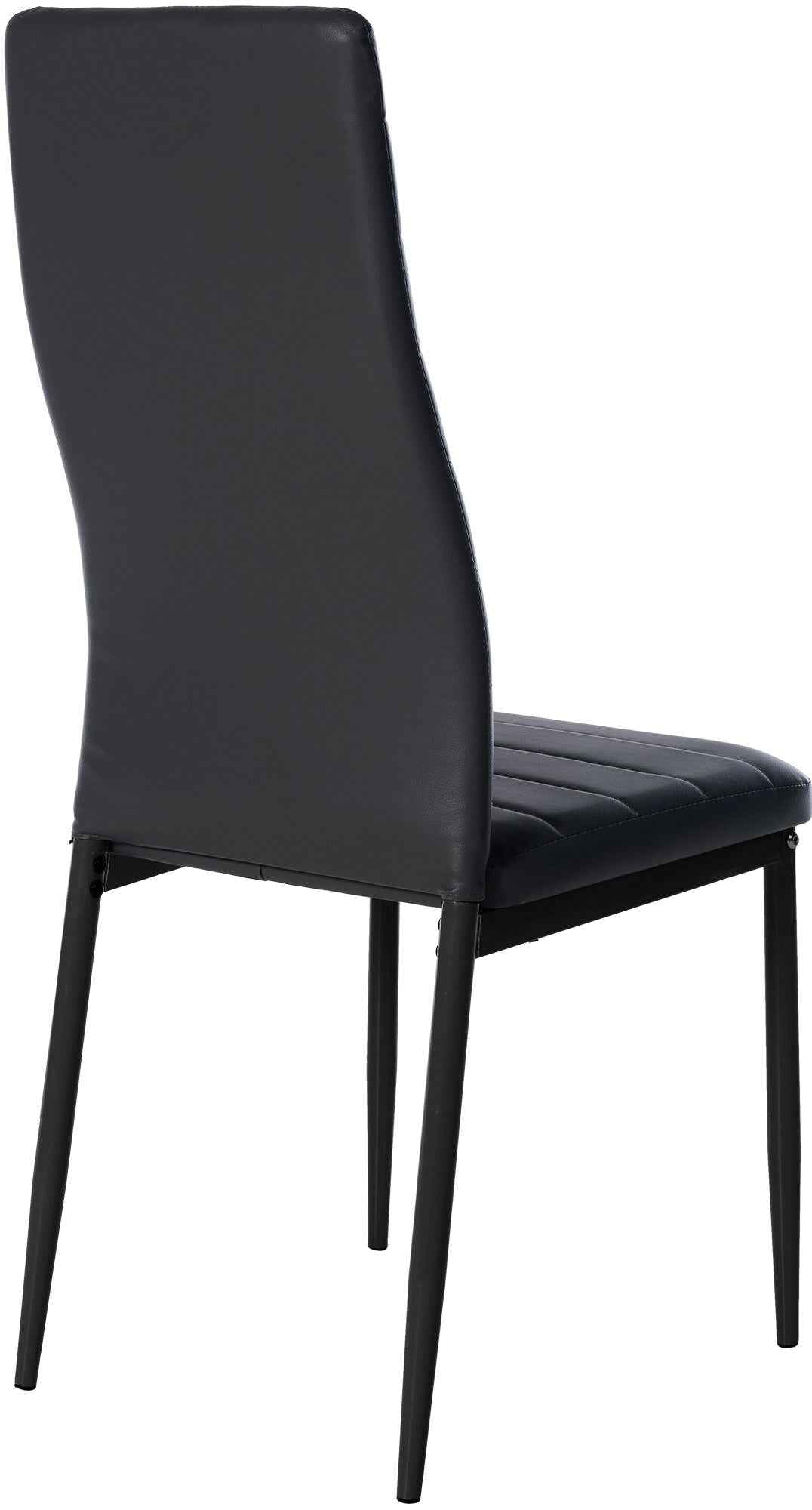 Set van 6 eetkamerstoelen Mayfair zwart,Kunstleer schwarz