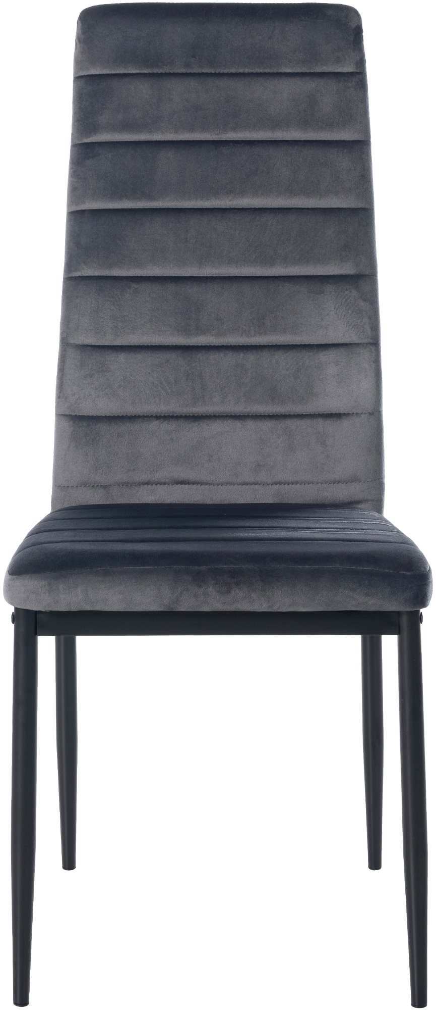 Set van 6 eetkamerstoelen Mayfair grijs,Fluweel grau