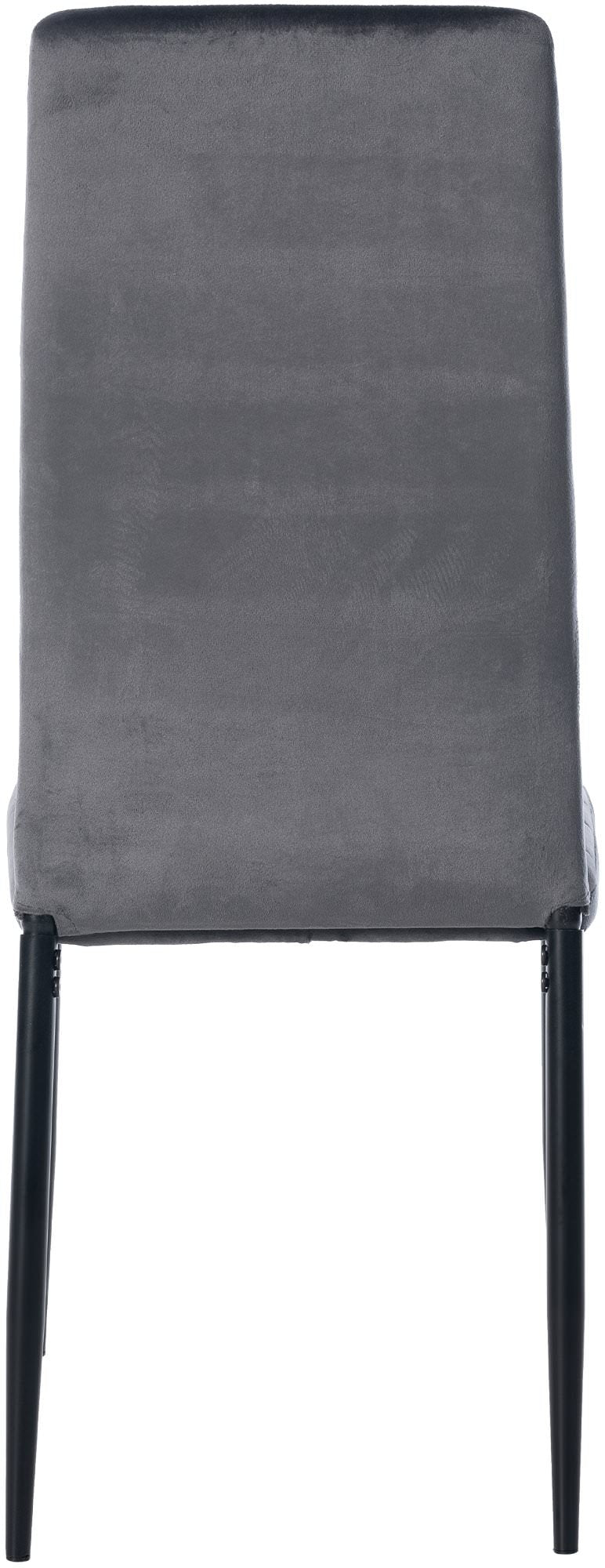 Set van 6 eetkamerstoelen Mayfair grijs,Fluweel grau