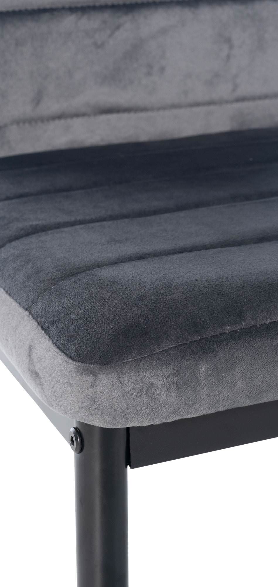 Set van 6 eetkamerstoelen Mayfair grijs,Fluweel grau