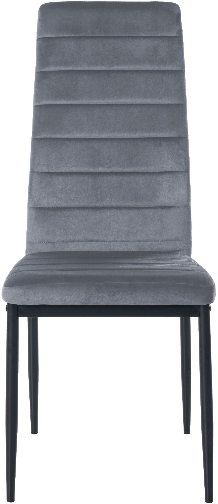 Set van 6 eetkamerstoelen Mayfair licht grijs,Fluweel hellgrau