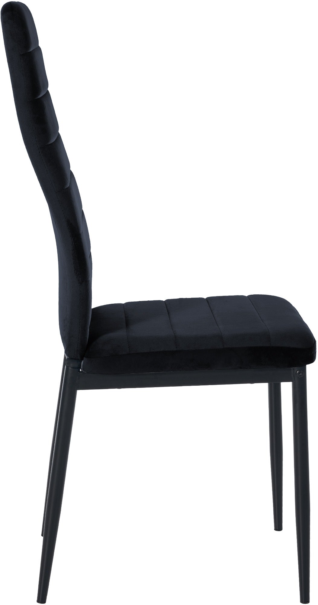 Set van 6 eetkamerstoelen Mayfair zwart,Fluweel schwarz