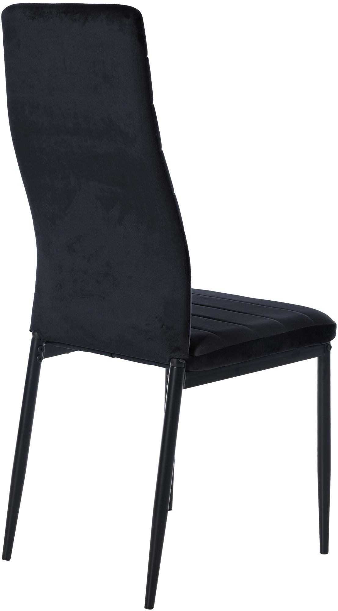 Set van 6 eetkamerstoelen Mayfair zwart,Fluweel schwarz