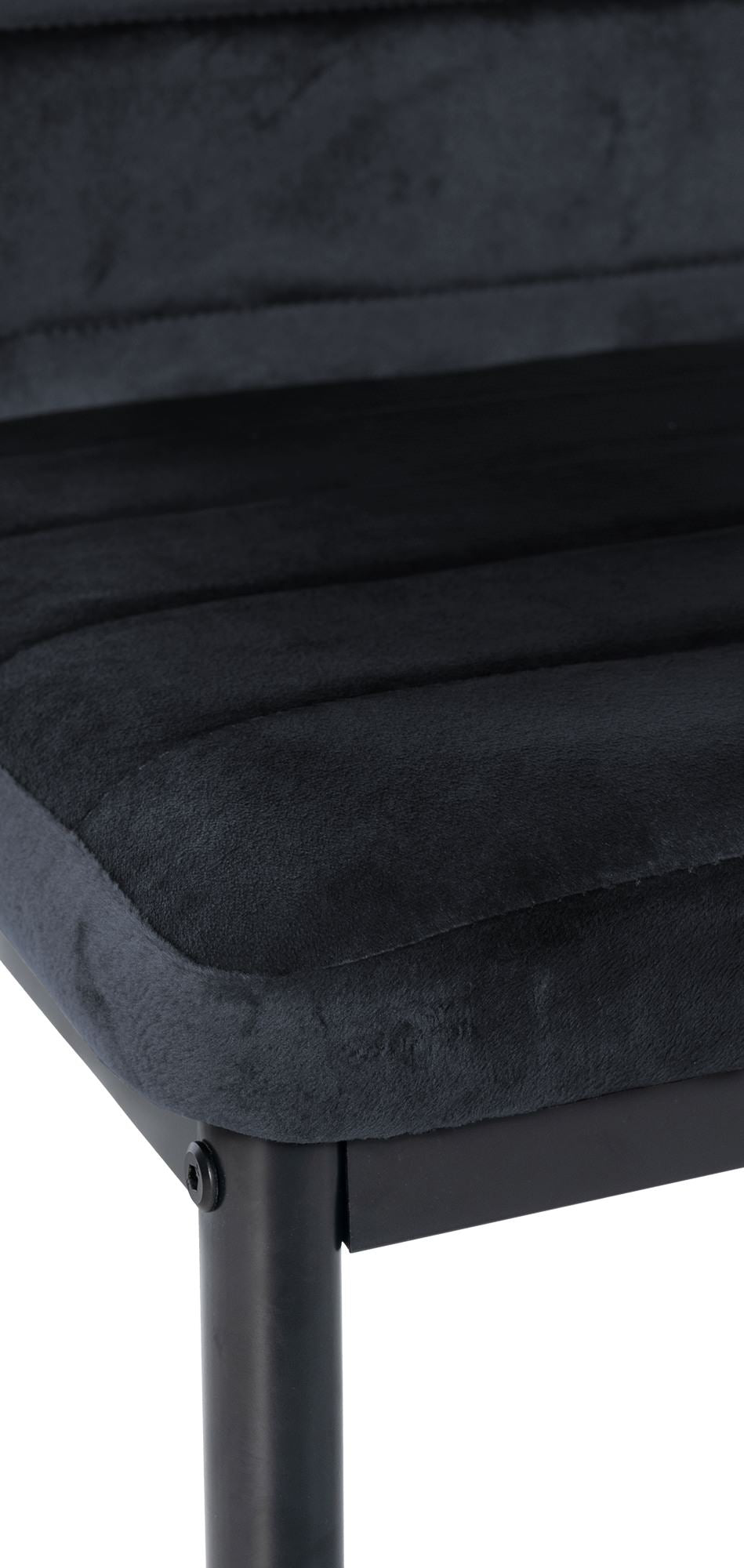 Set van 6 eetkamerstoelen Mayfair zwart,Fluweel schwarz