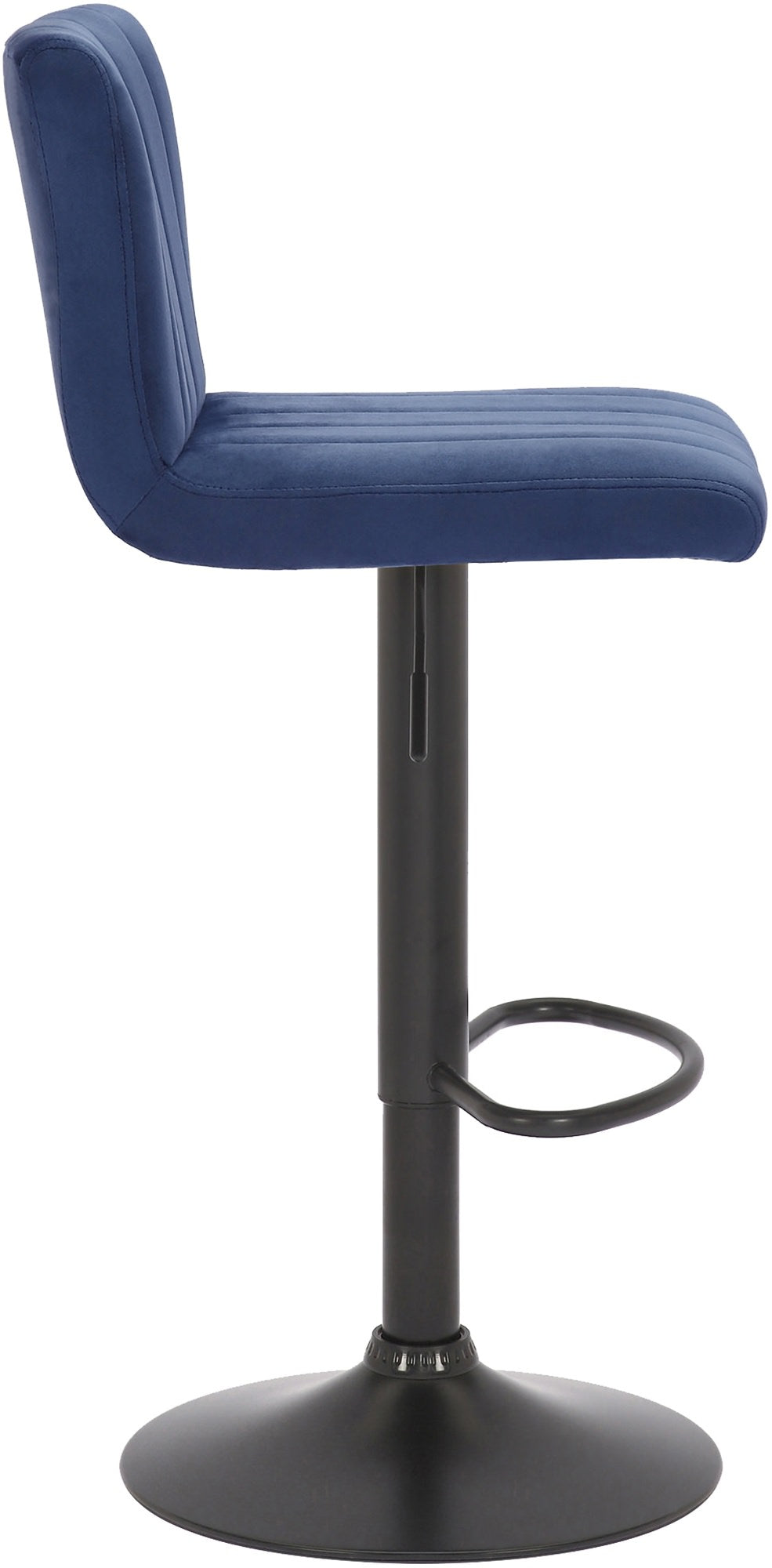 Set van 2 Barkrukken Jamie Fluweel blauw blau