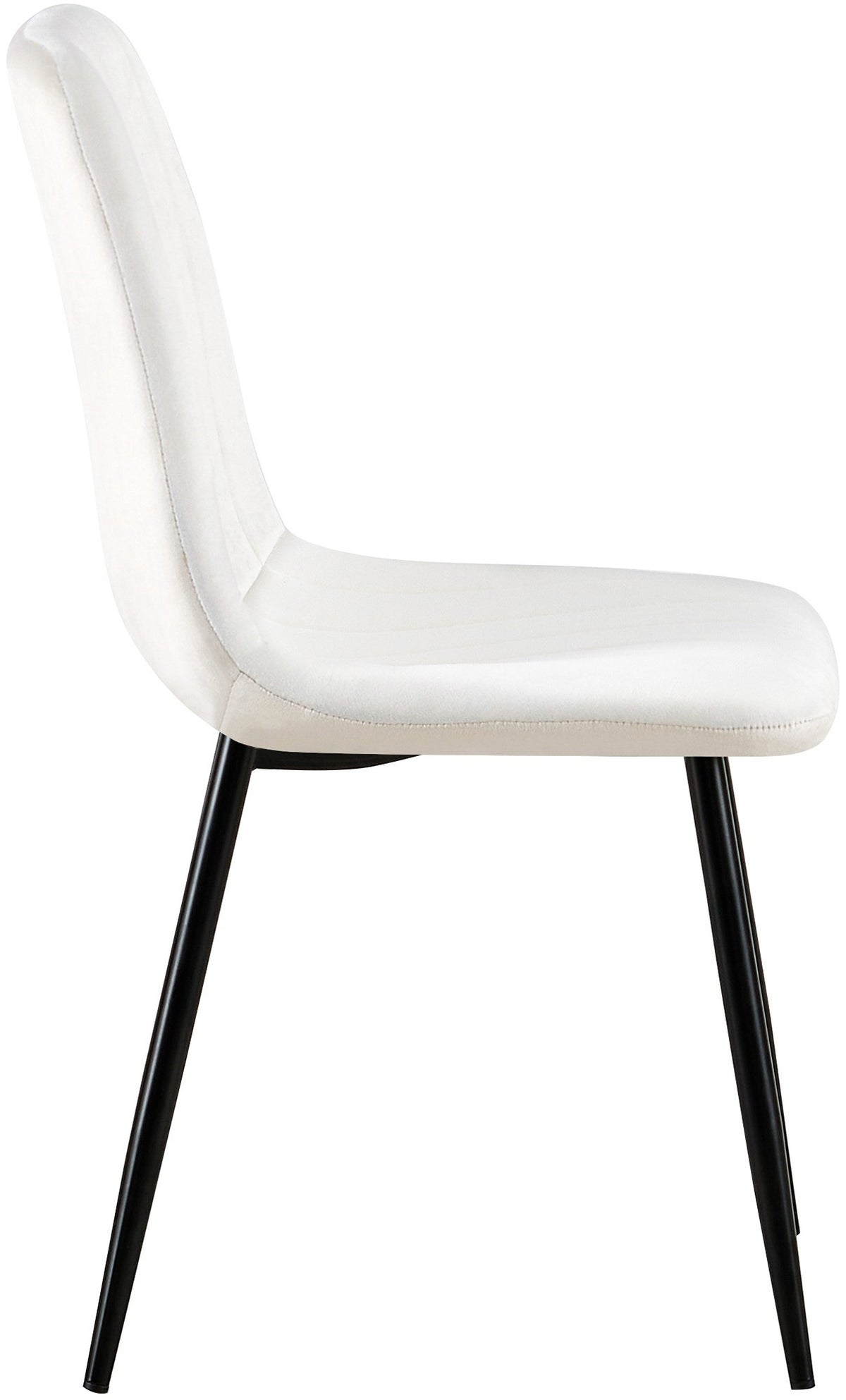 Set van 4 Dijon Eetkamerstoelen cremewit,Fluweel cremeweiß