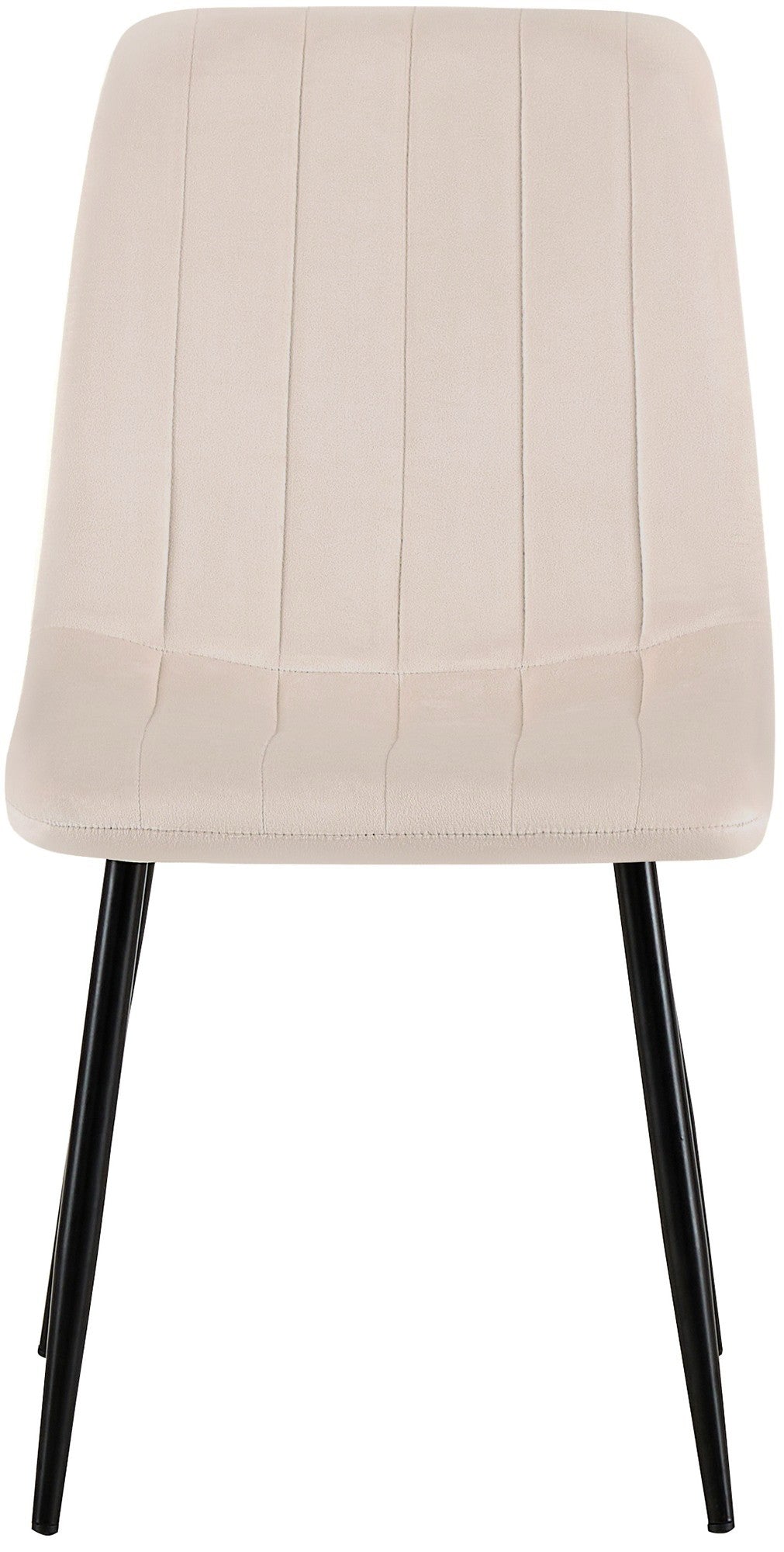 Set van 4 Dijon Eetkamerstoelen creme,Fluweel creme