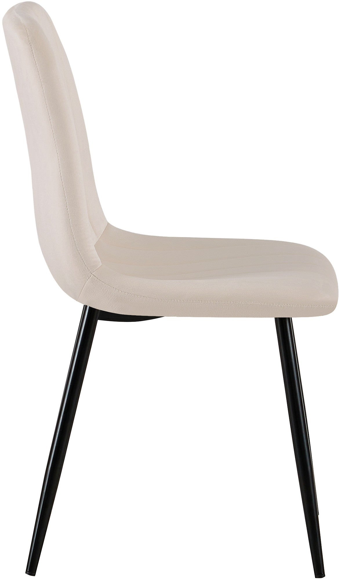 Set van 4 Dijon Eetkamerstoelen creme,Fluweel creme