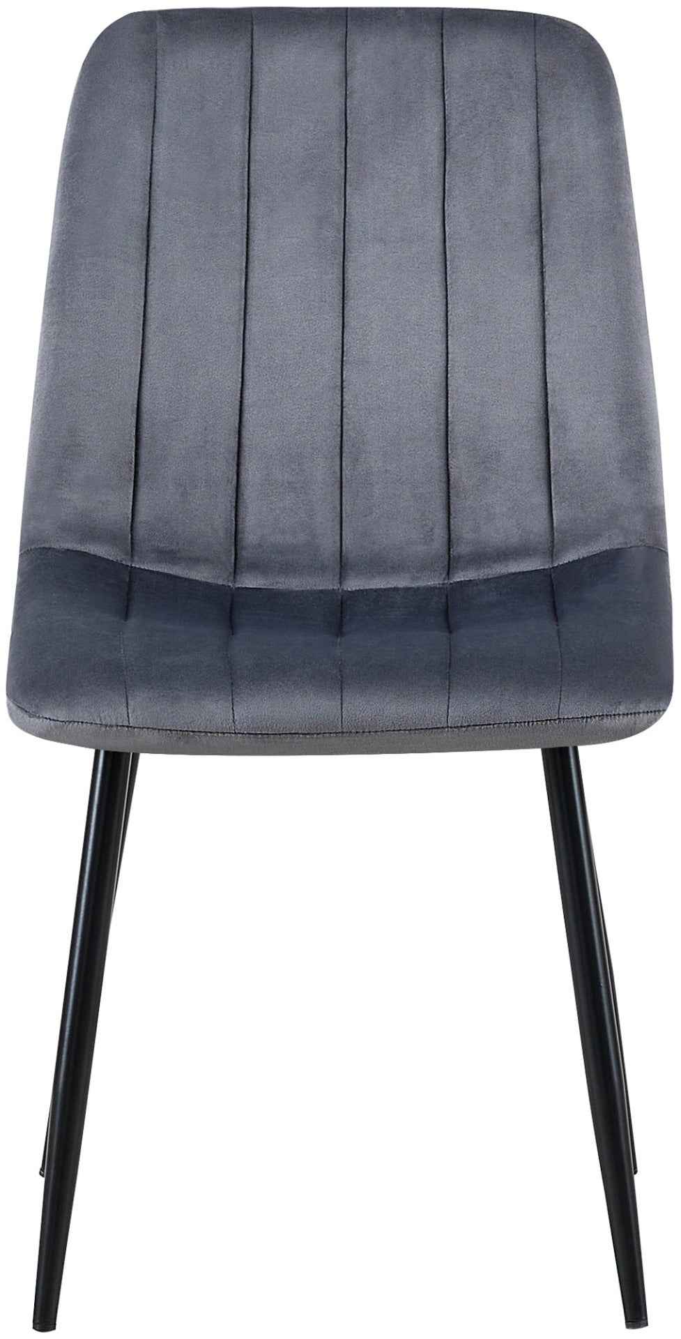 Set van 4 Dijon Eetkamerstoelen donkergrijs,Fluweel dunkelgrau