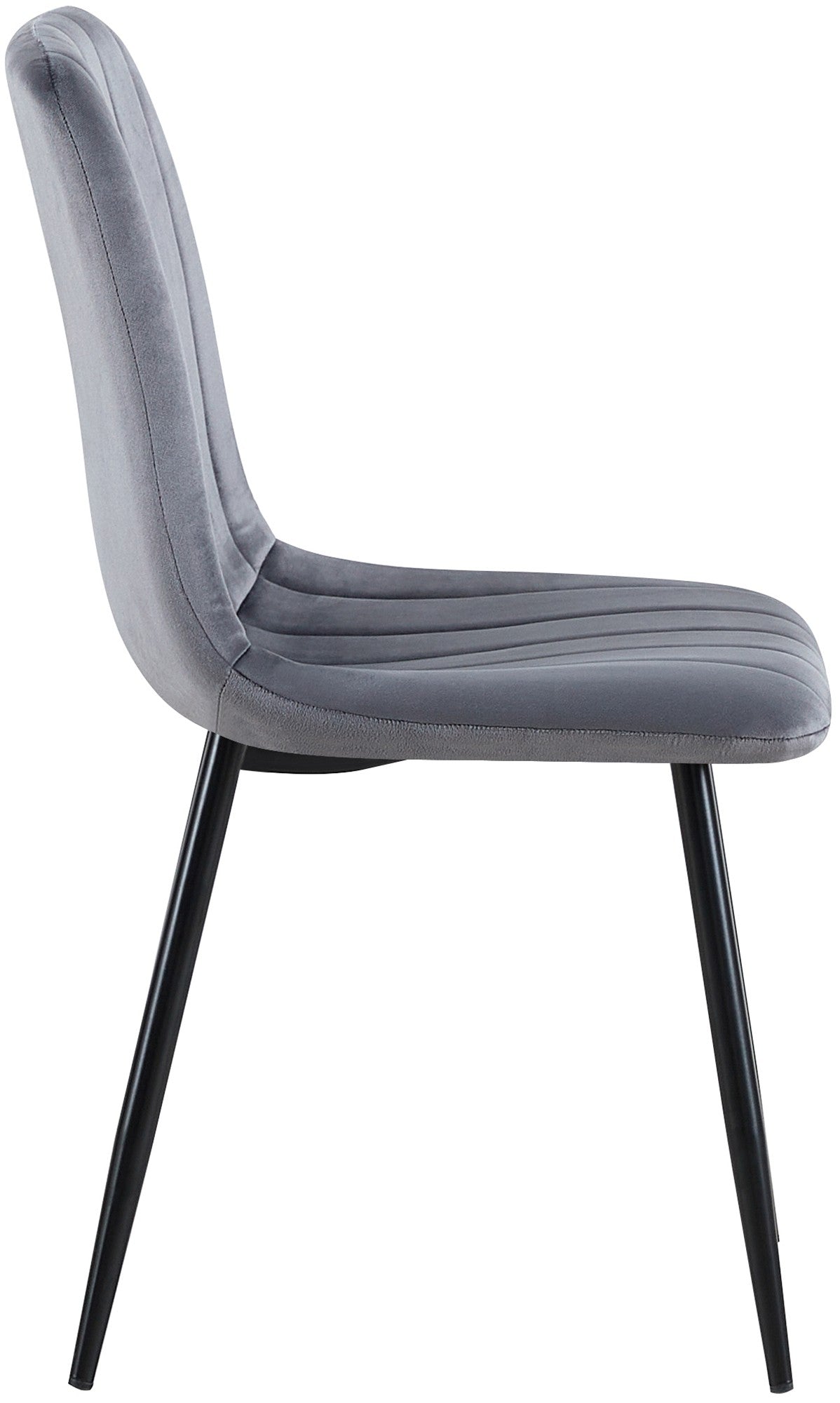 Set van 4 Dijon Eetkamerstoelen donkergrijs,Fluweel dunkelgrau