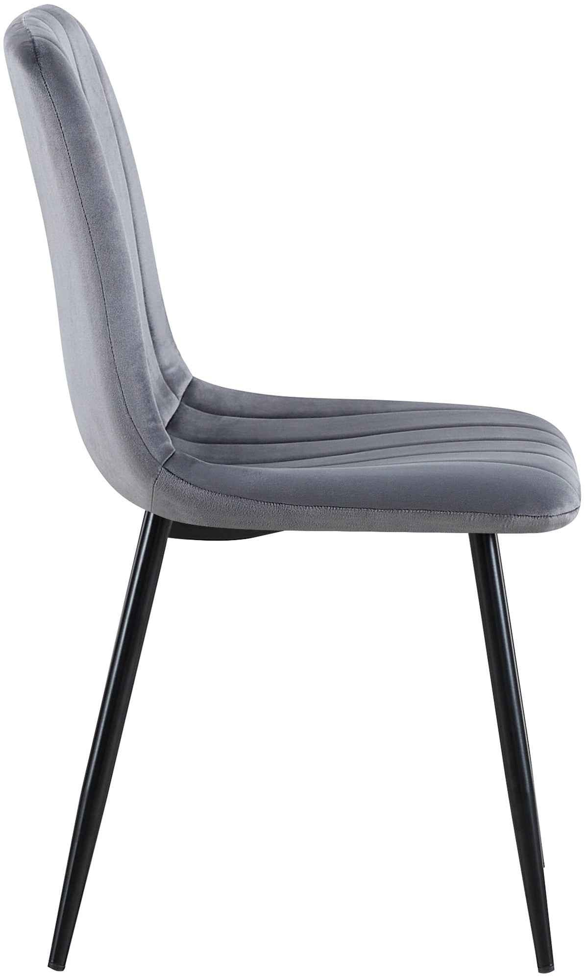 Set van 4 Dijon Eetkamerstoelen donkergrijs,Fluweel dunkelgrau
