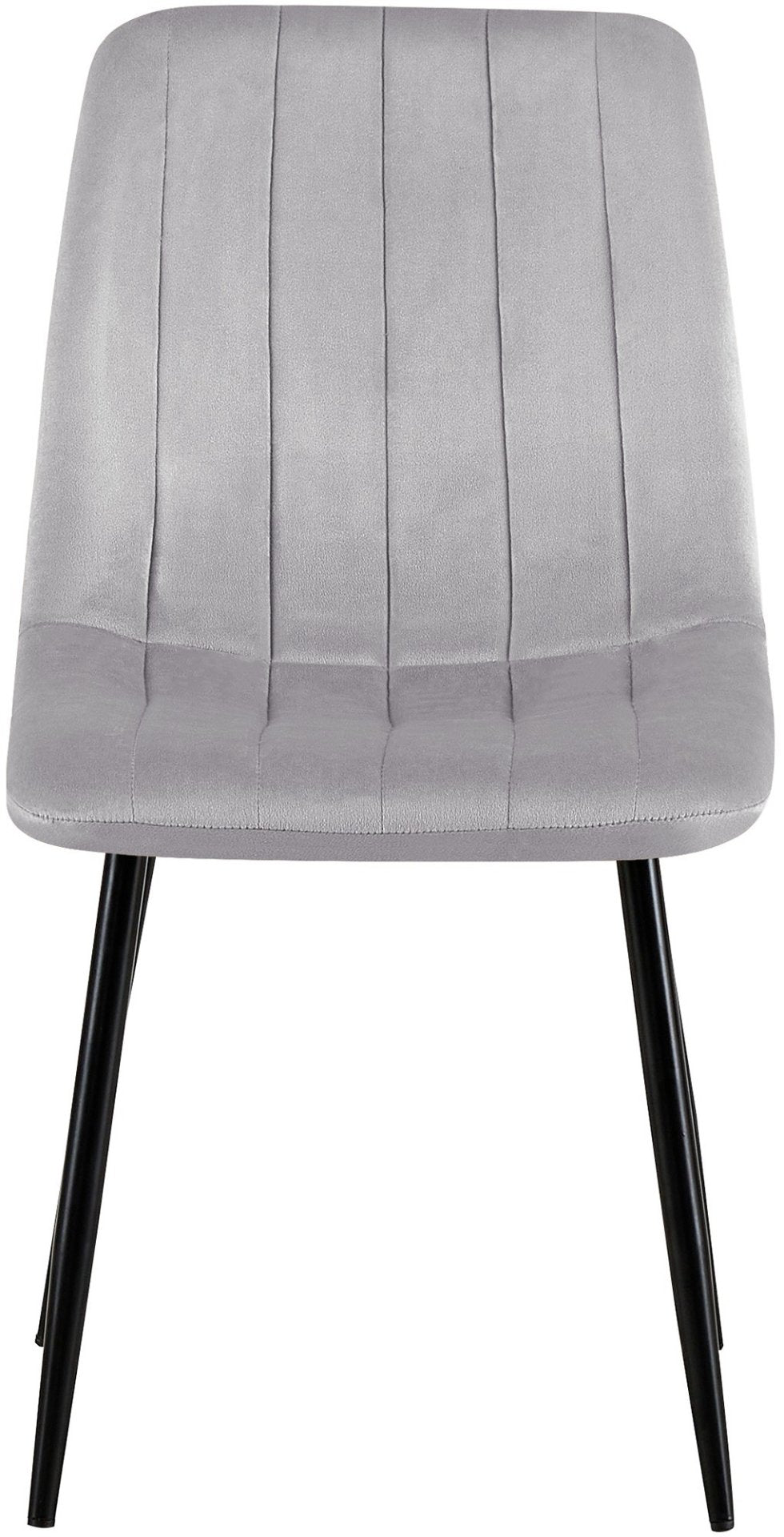 Set van 4 Dijon Eetkamerstoelen grijs,Fluweel grau