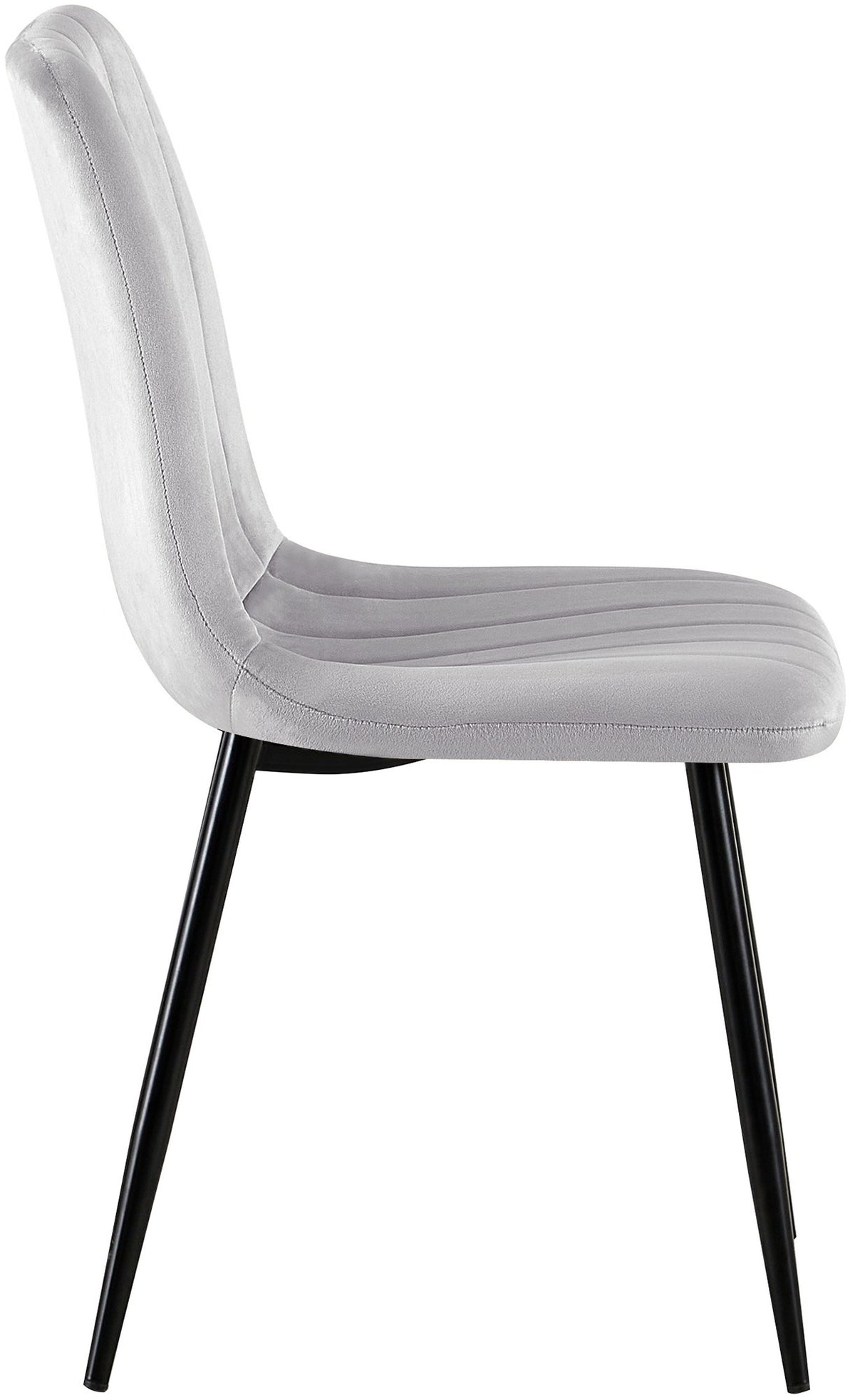 Set van 4 Dijon Eetkamerstoelen grijs,Fluweel grau