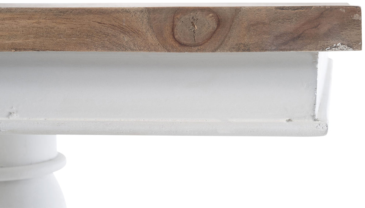 Bijzettafel Goa natura/wit,50 cm natura/weiß