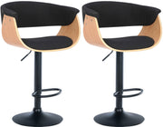 Set van 2 barkrukken Vestal natura/zwart,Stof natura/schwarz