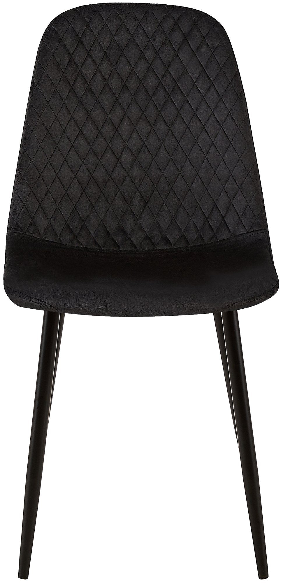 Set van 4 eetkamerstoelen Giverny zwart,Fluweel schwarz