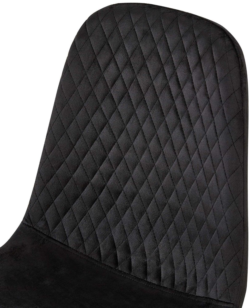 Set van 4 eetkamerstoelen Giverny zwart,Fluweel schwarz