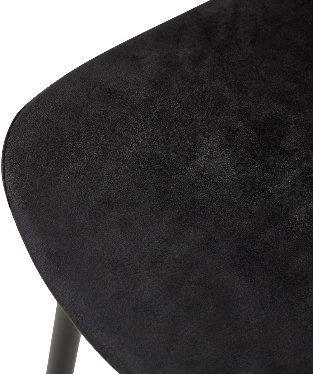 Set van 4 eetkamerstoelen Giverny zwart,Fluweel schwarz