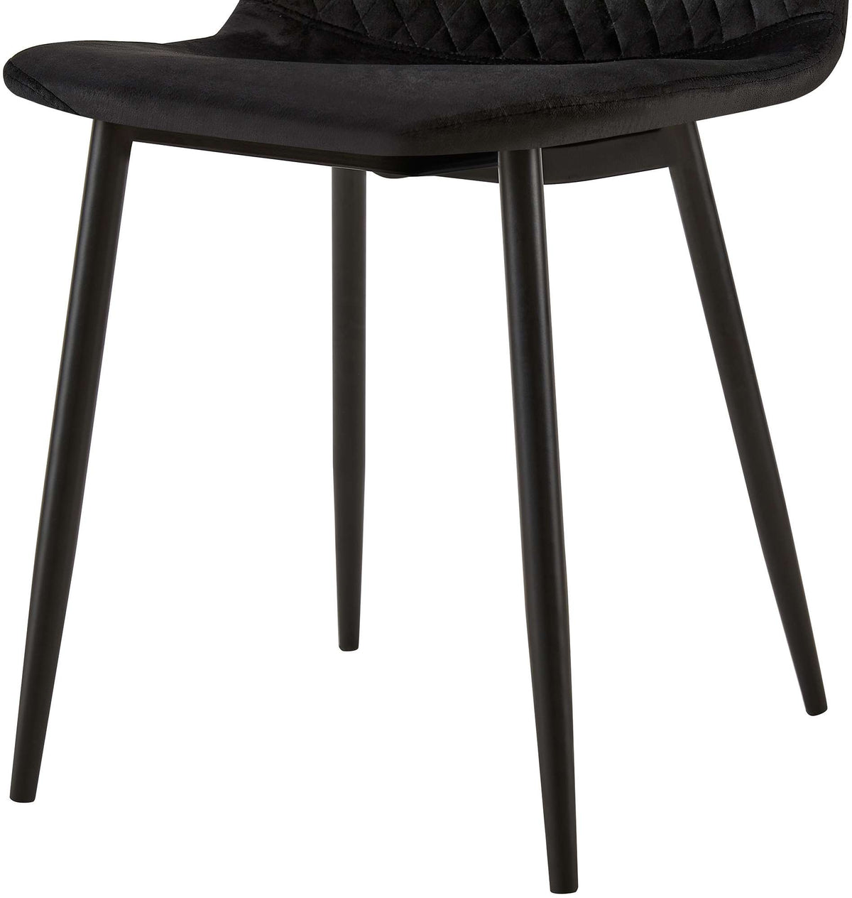 Set van 4 eetkamerstoelen Giverny zwart,Fluweel schwarz