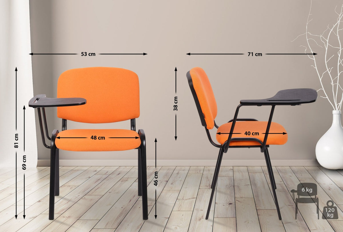 Bezoekersstoel Ken Stof oranje orange