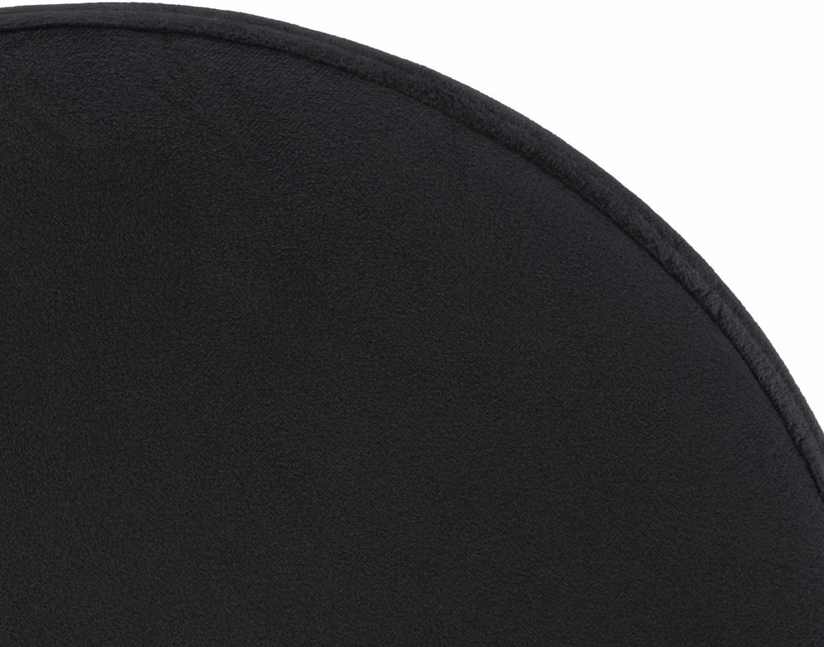 Set van 2 barkrukken Ponte fluweel zwart,Metaal mat zwart schwarz