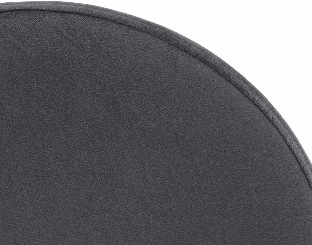 Set van 2 barkrukken Ponte fluweel donkergrijs,Metaal mat wit dunkelgrau