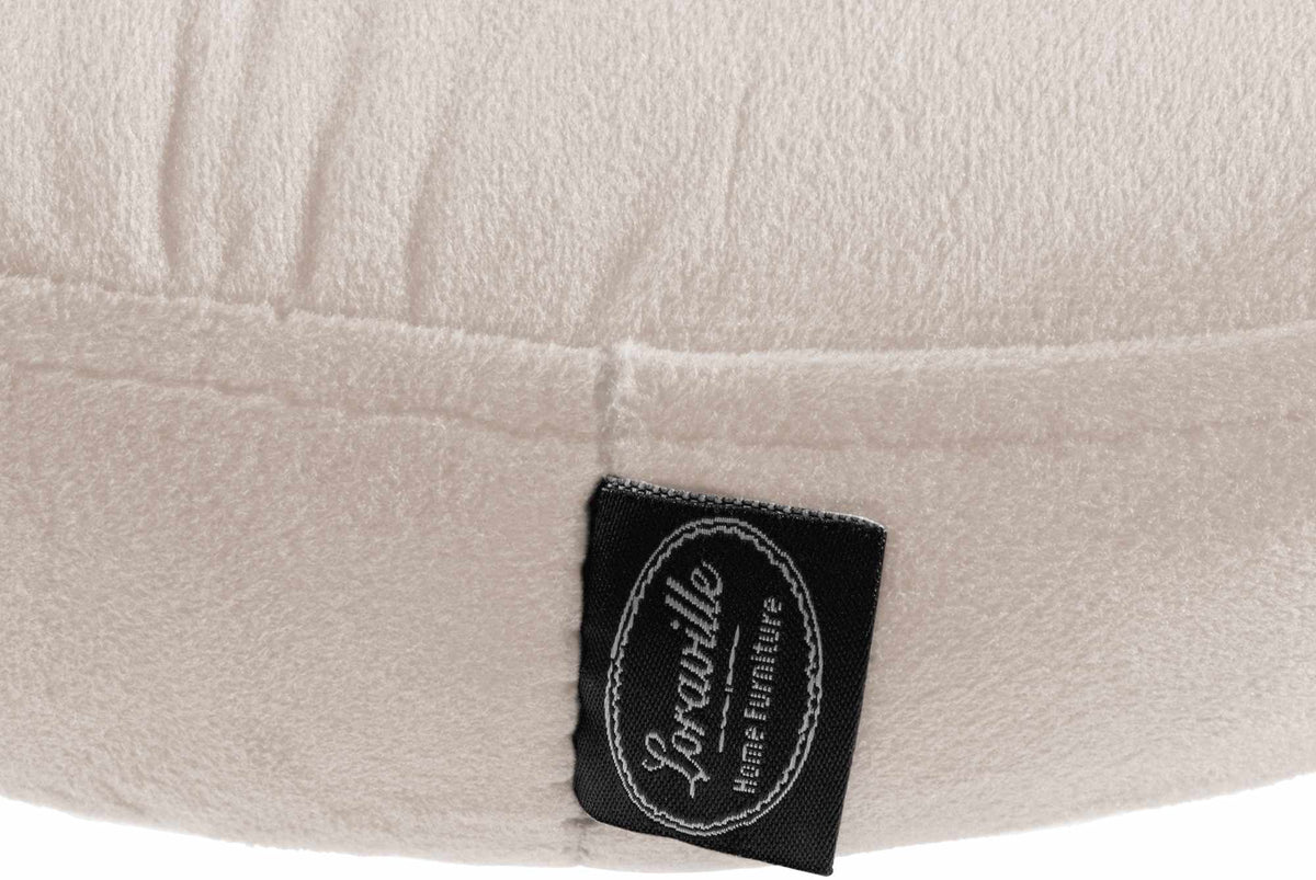 Set van 2 barkrukken Ponte fluweel creme,Metaal mat wit creme