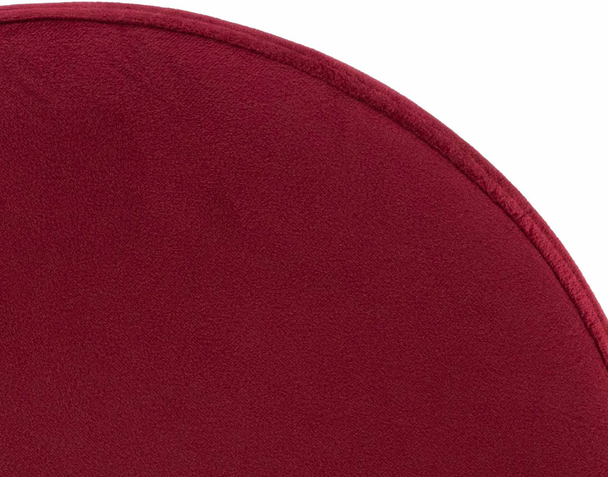 Set van 2 barkrukken Ponte fluweel rood,Metaal in chroomoptiek rot