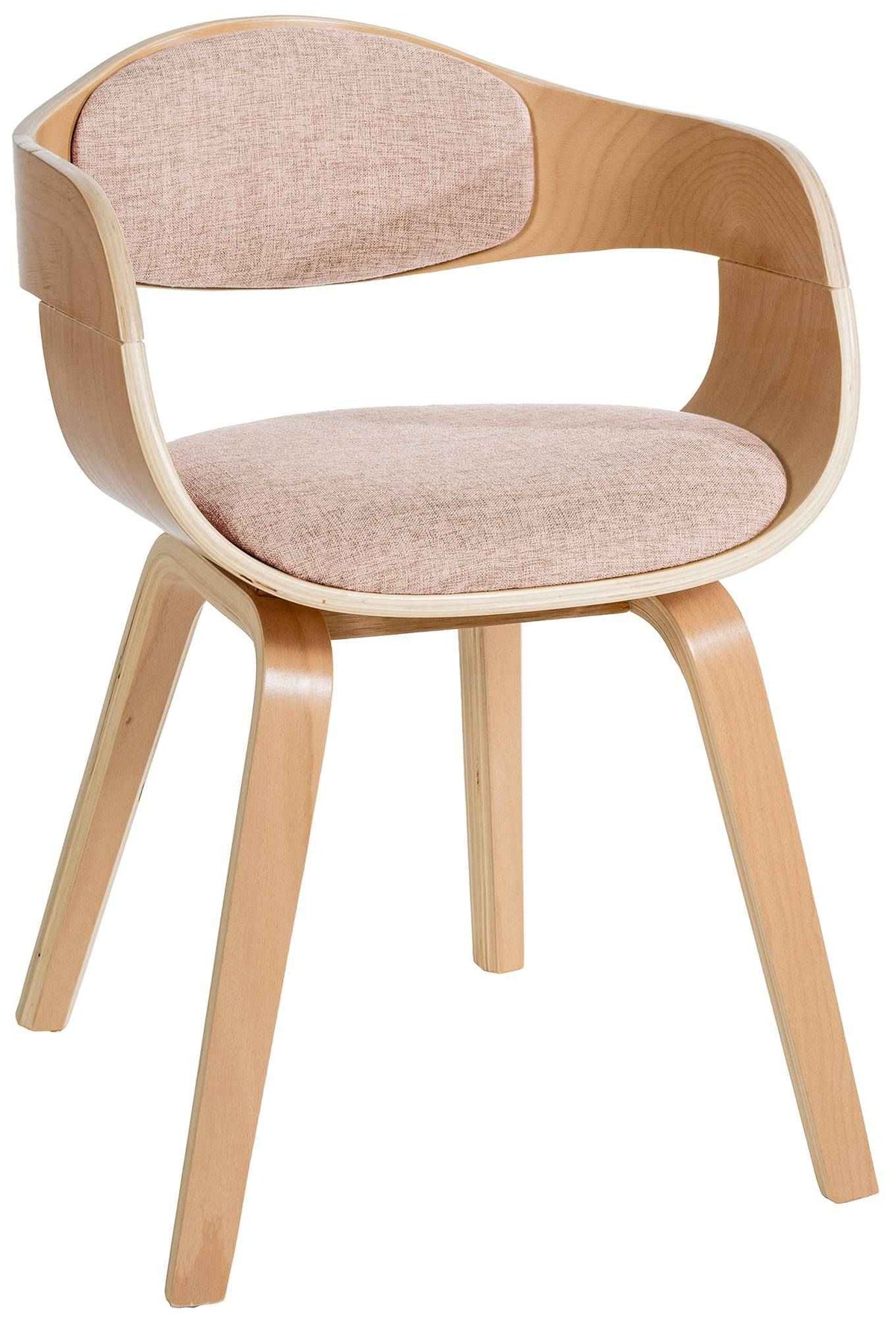Bezoekersstoel Kingston Stof natura/creme natura/creme