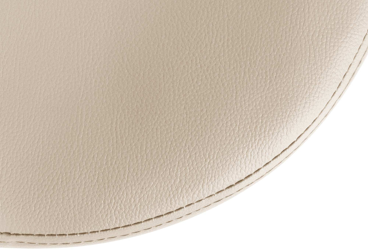 Set van 2 barkrukken Ponte kunstleer creme,Metaal mat wit creme