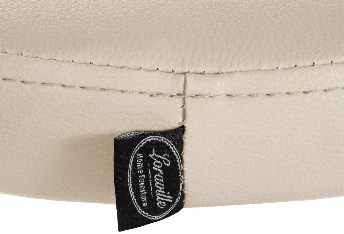 Set van 2 barkrukken Ponte kunstleer creme,Metaal mat wit creme